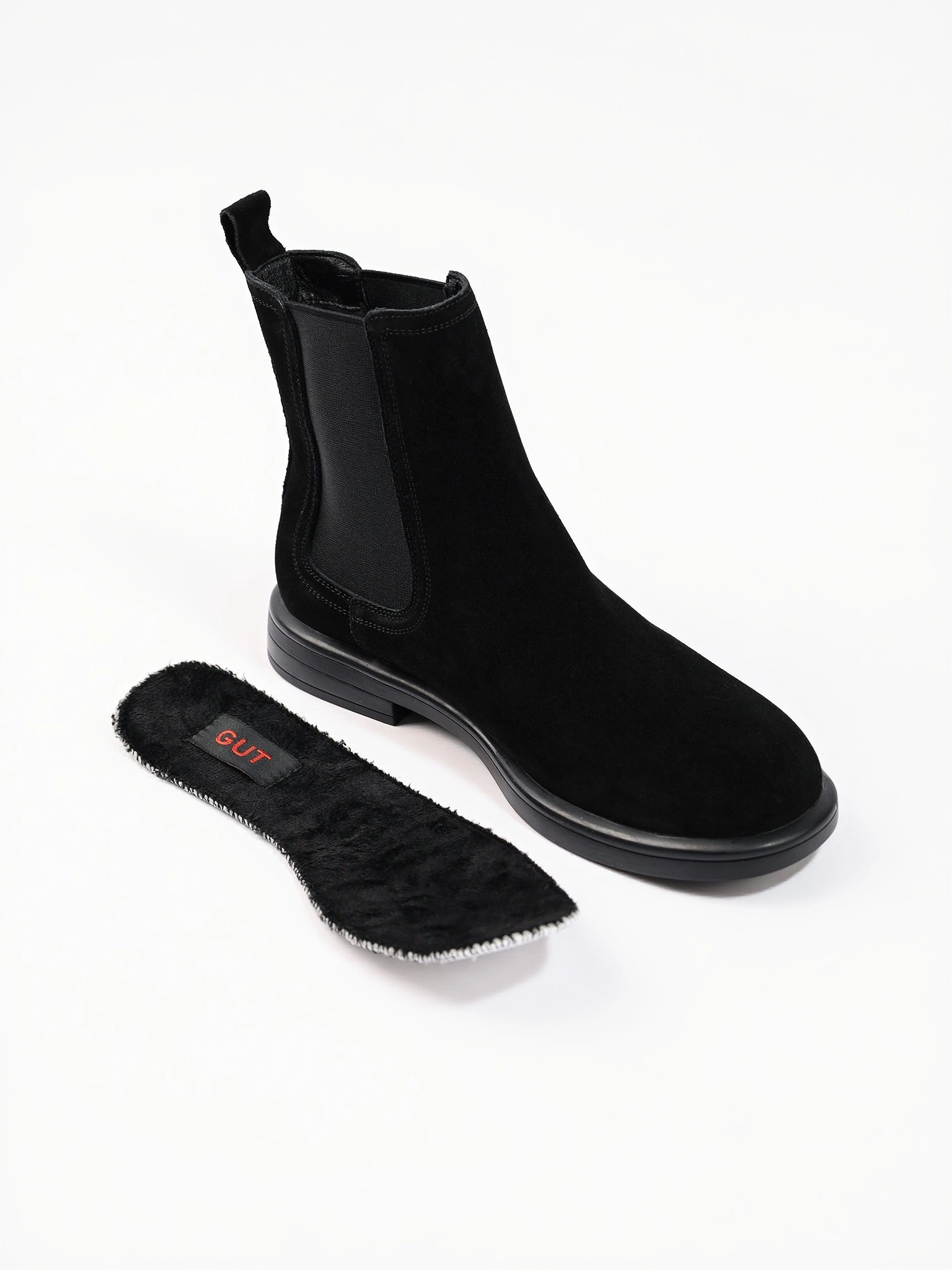 Ботинки-челси черного цвета на низком каблуке